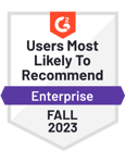 Users Most LikelyTto Recommend FALL 2023